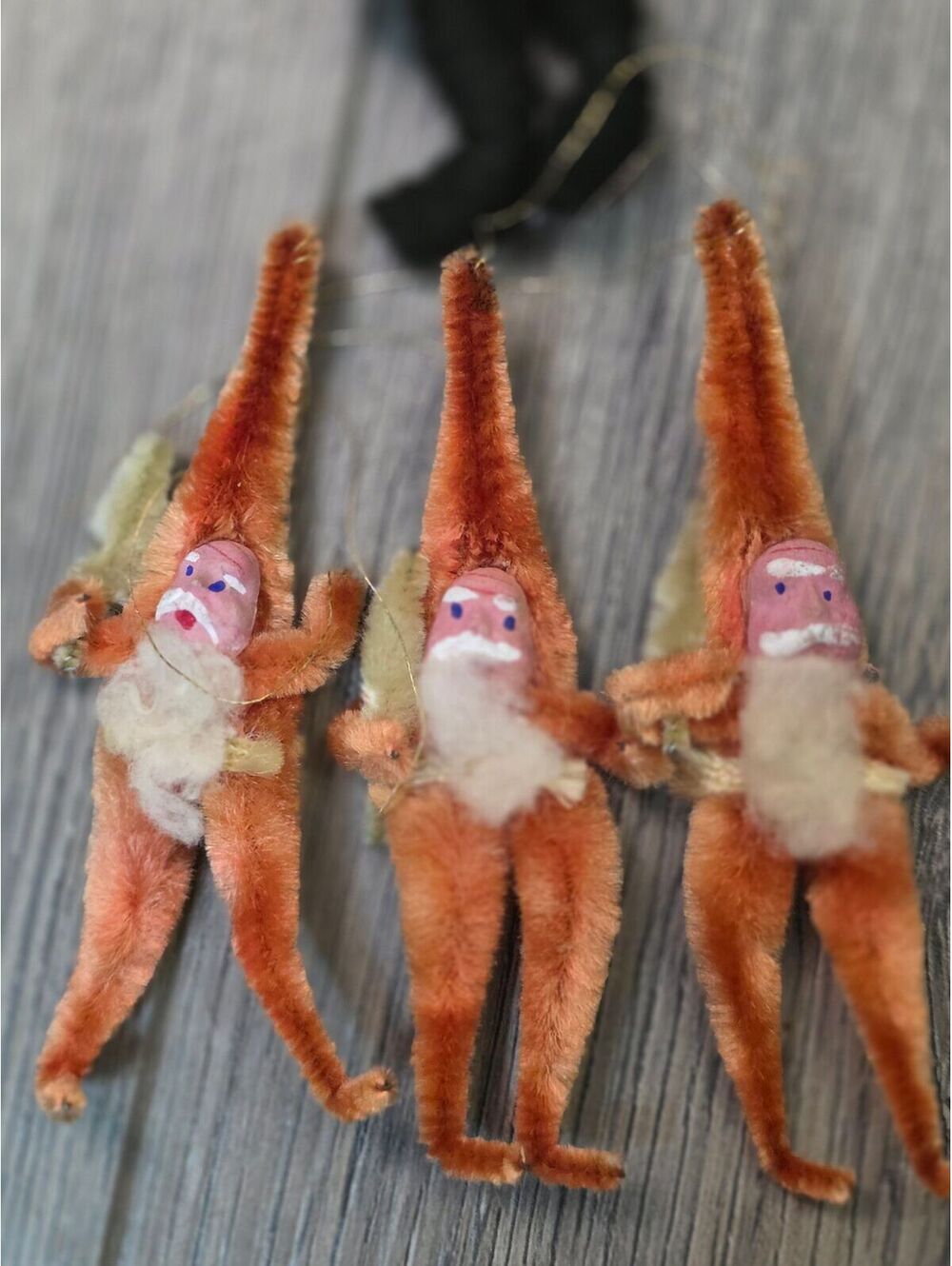 Antique Clay Face Ornaments
